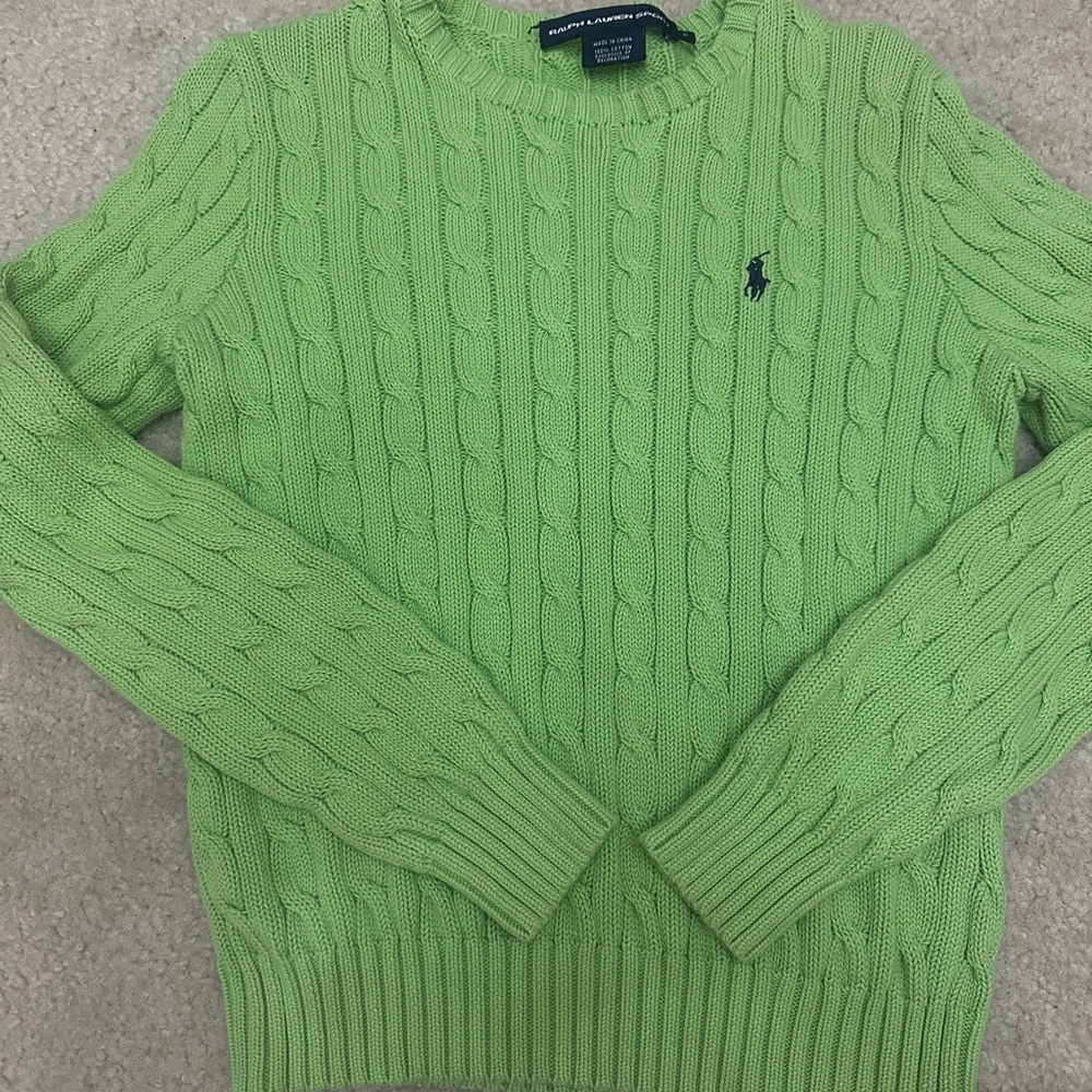 Polo by Ralph Lauren Green Cable Knit Sweater